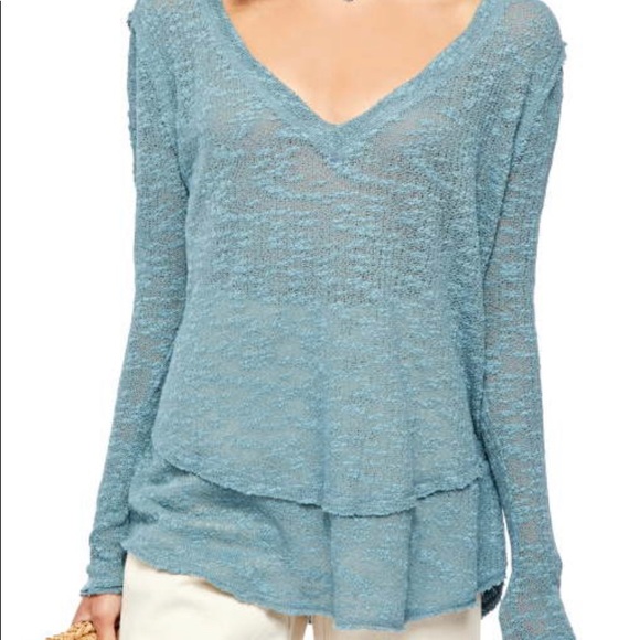 We The Free Sweaters - We The Free - Ocean Air Hacci pullover EUC